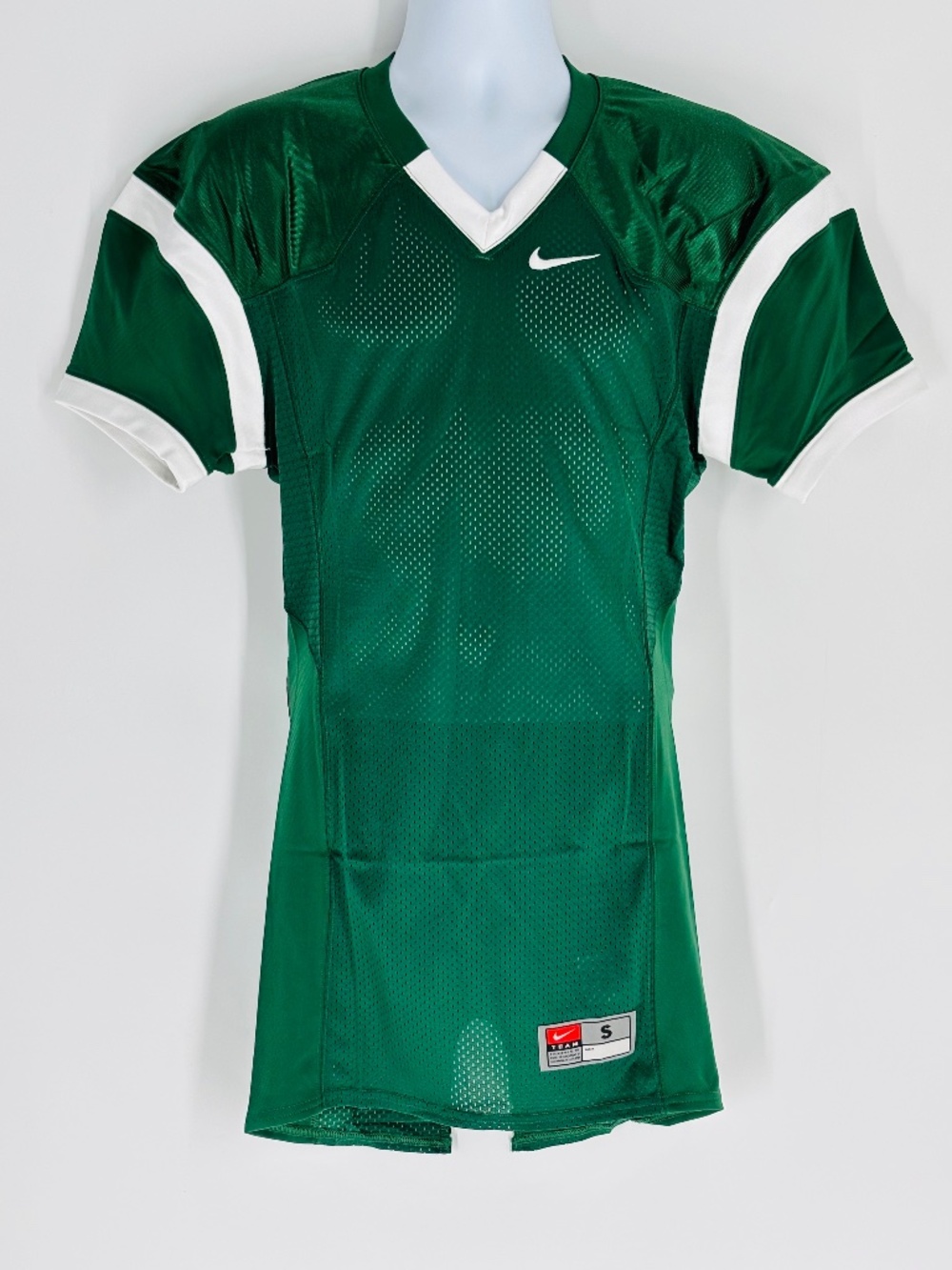 NWOT Nike Mens Football Athletic Practice Mesh Jersey Green / White Size: S